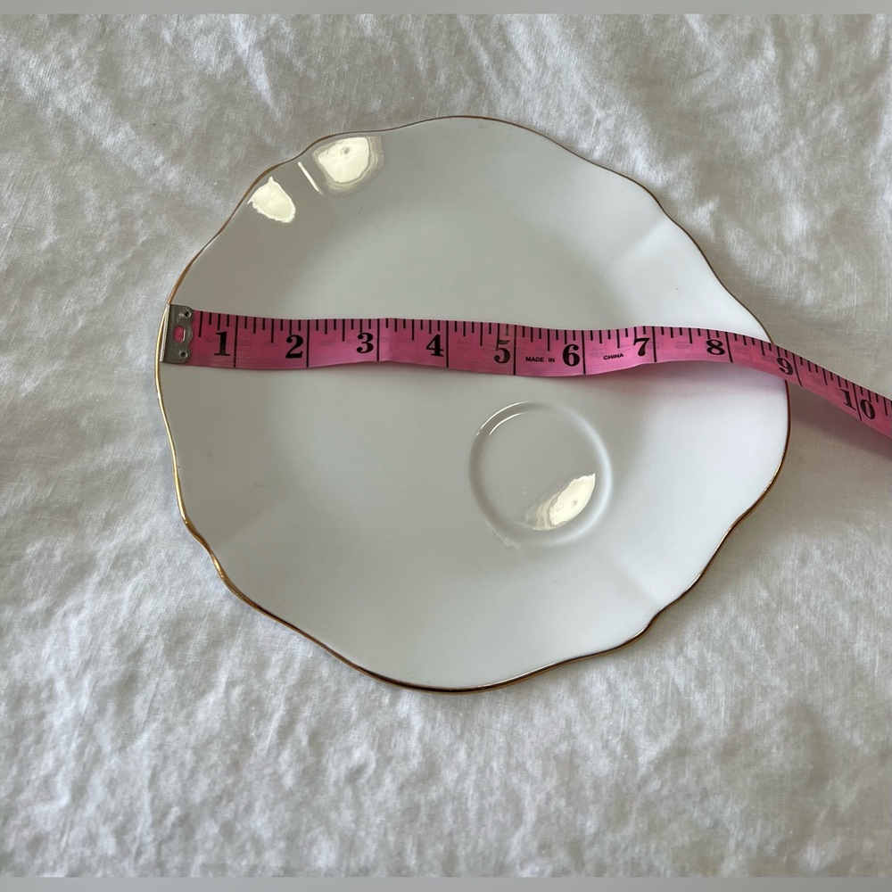 Royal Vale | Set Of 5 | Bone China Snack Plate & Cup Sets | England #6601 White - Picture 6 of 7